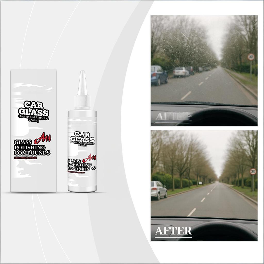 Autoglaspolitur, sanfter Fleckenentferner, Reiniger, Schutzmittel und Pflegemittel(100ml)