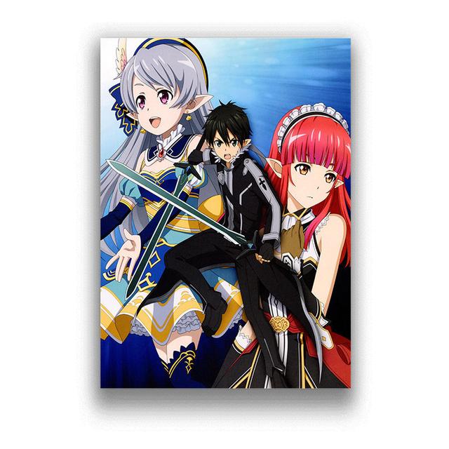 

Sword Art Online японское аниме ретро постер домашний декор Cuadro Decorativo 21cm×30cm NoFrame