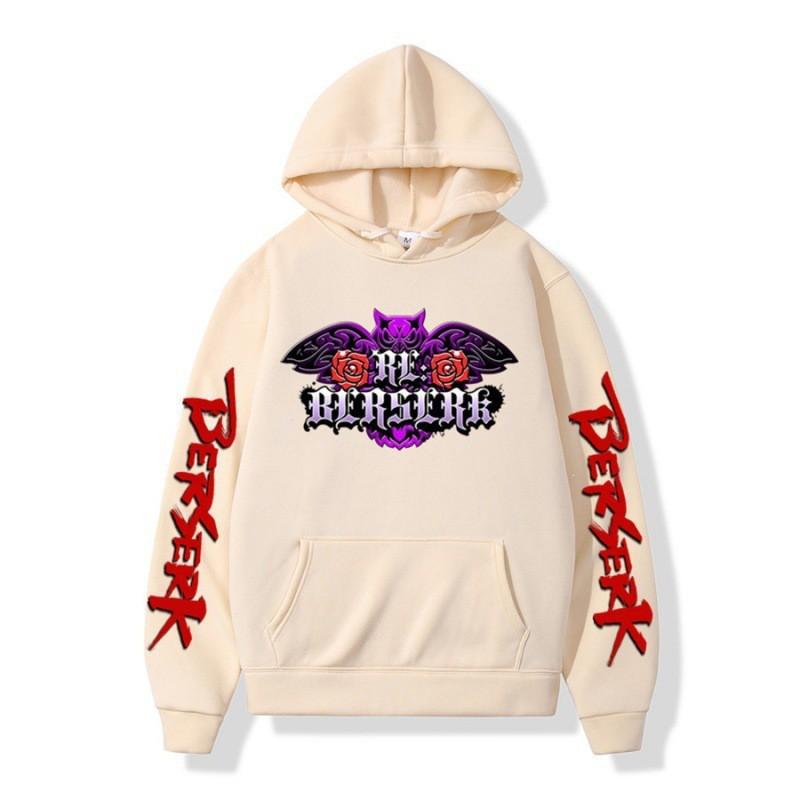 Berserk Anime Hoodie Men - Streetwear Oversized Pullover With Printed Design Fleece-Lined Unisex Fit