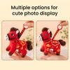 Stuffed Horse Doll Toy Chinese Year of The Horse Statue Plush Zodiac Horse Ornament