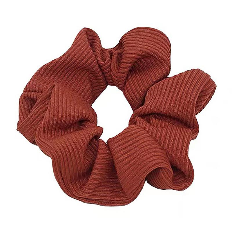 Knitted Hair Scrunchie Headband For Women Solid Color Velvet Elastic Hair Bands Rings Girls Hair Accessories Headwear