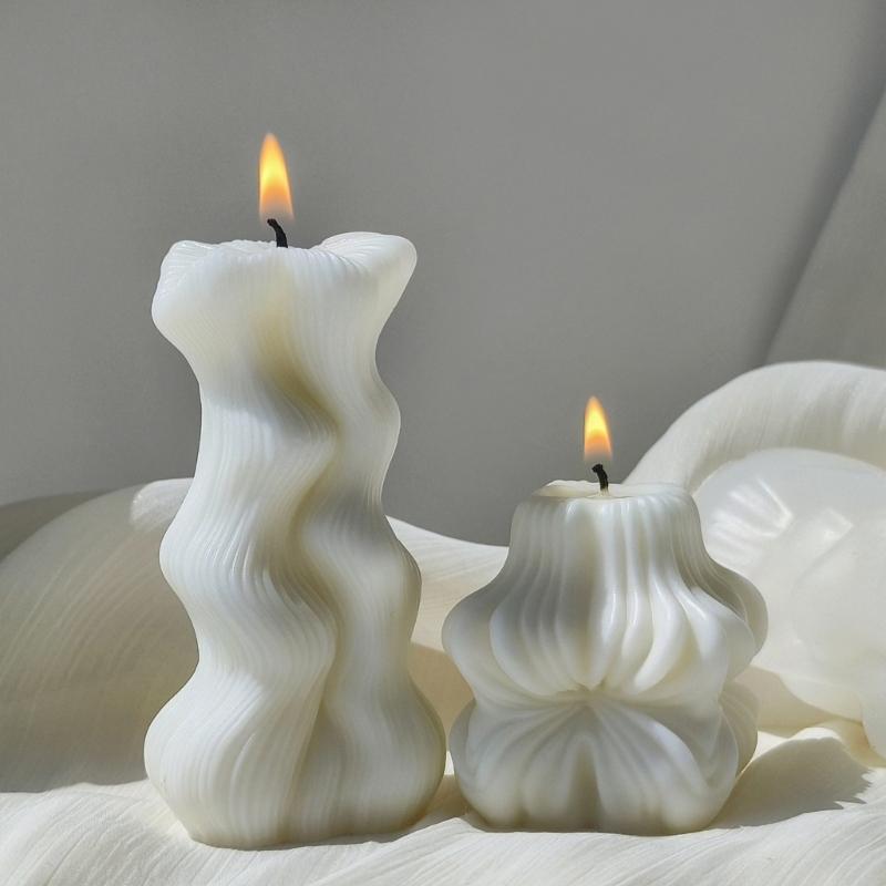 Geometric Rotating Silicone Candle Mold Silicone Scented Candle Mould for Geometric Scented Candle DIY Gift