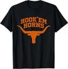 Texas Hookem Horns Black Unisex Tshirt