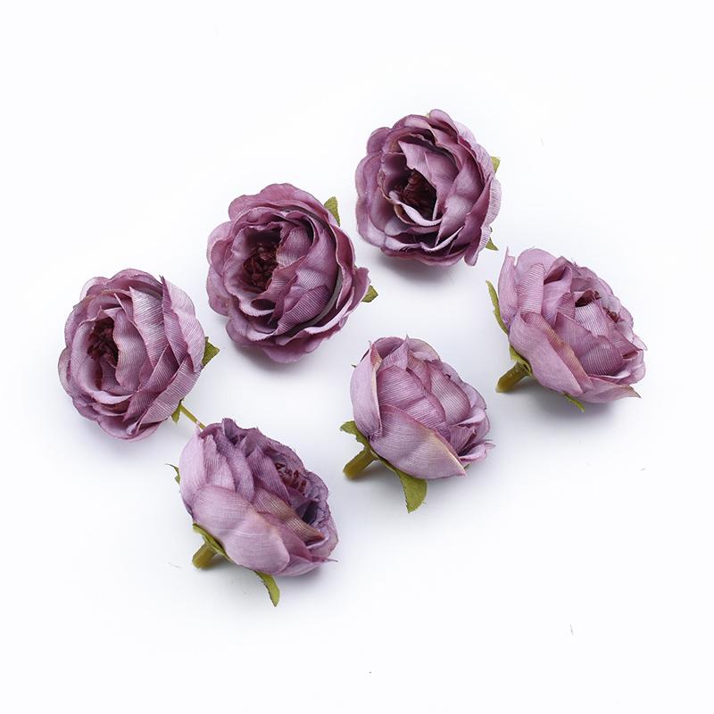 10 Stück Seidenrosen Köpfe Wand DIY Geschenke Süßigkeitenbox Hochzeit Heimdekoration Zubehör Scrapbooking Kunststoff Künstliche Blumen