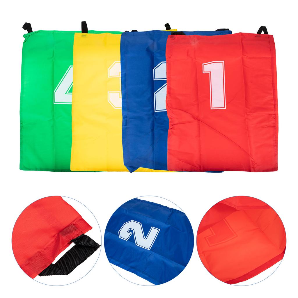 4 Pcs Jumping Bag Interactive Game Prop Large Kids Toy Sack Race Bags Canvas Carnival