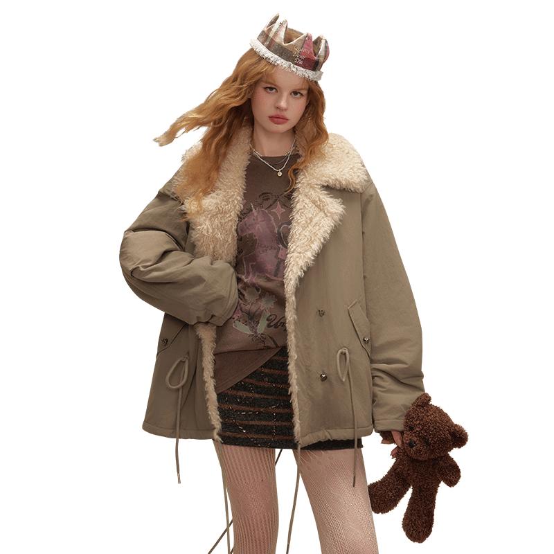 

UNIFREE Korean Style Spliced Embroidered Casual Jacket L