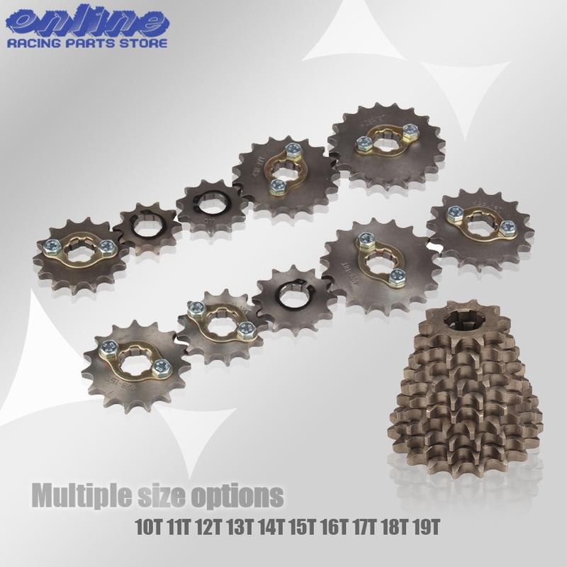 428# 17mm Front Engine Sprocket 10 11 12 13 14 15 16 17 18 19T Tooth For Dirt Pit Bike ATV Quad Go Kart Buggy Scooter Motorcycle