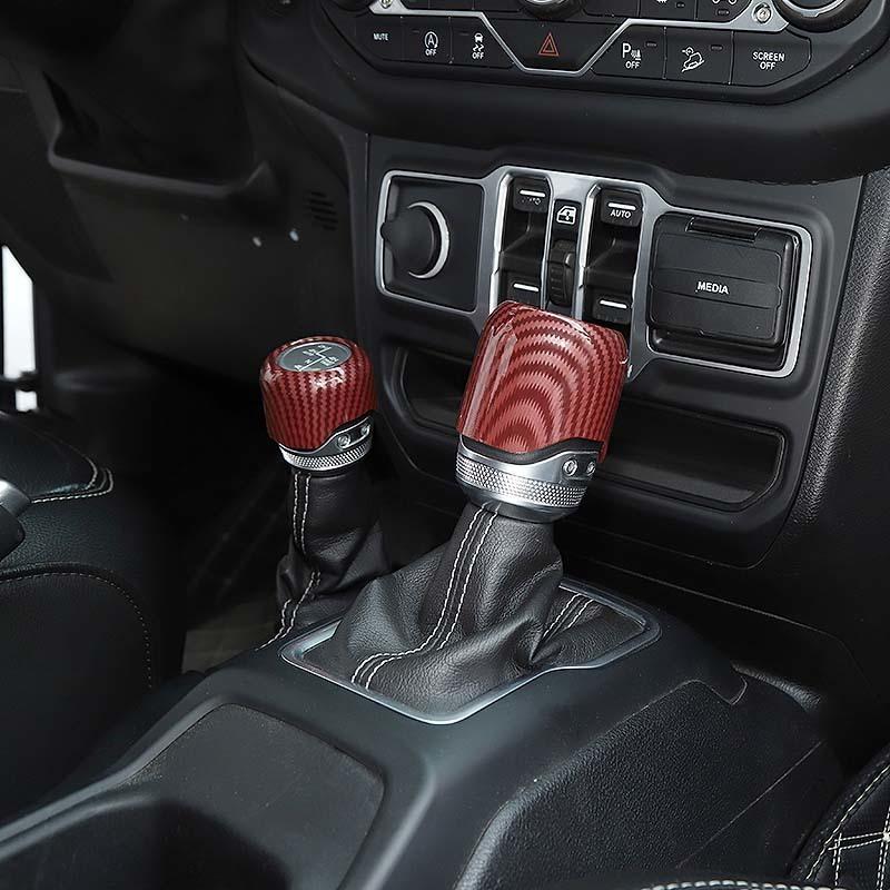 Car 4WD Gear Head Decoration Cover Stickers For Jeep Wrangler JL for JT Gladiator 2018 Up ABS Interior Accessories