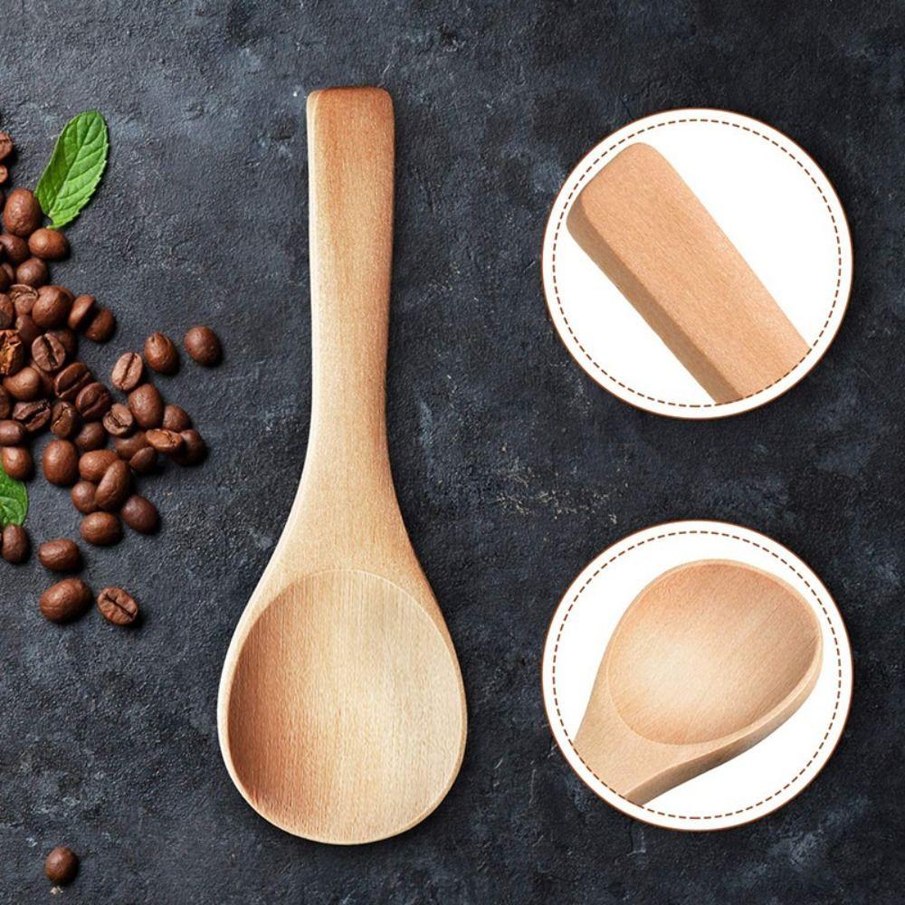 Jars Household Nature For Kitchen Condiments Spoons Kitchen Supplies Wooden Spoons Mini Spoons