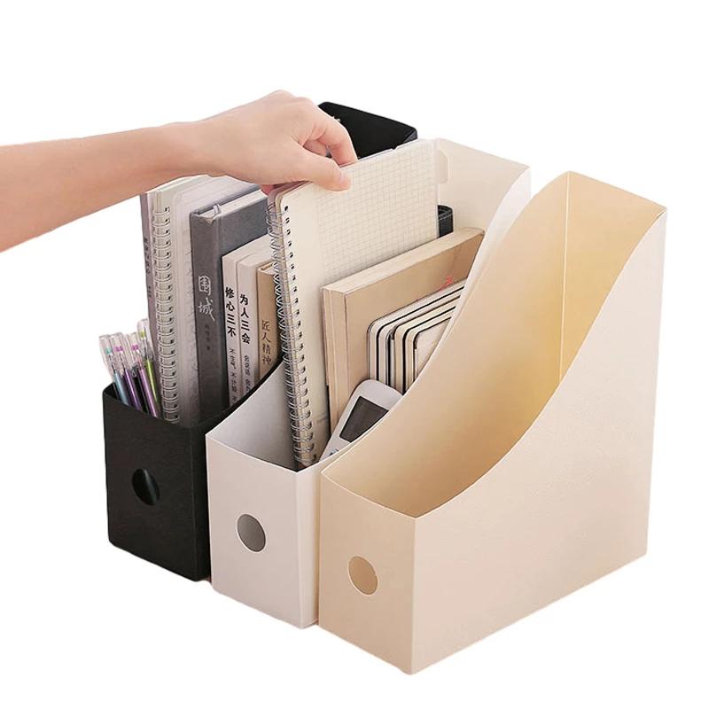 Office Document File Storage Box Folding Desktop Organizer Books Pencil Sundries