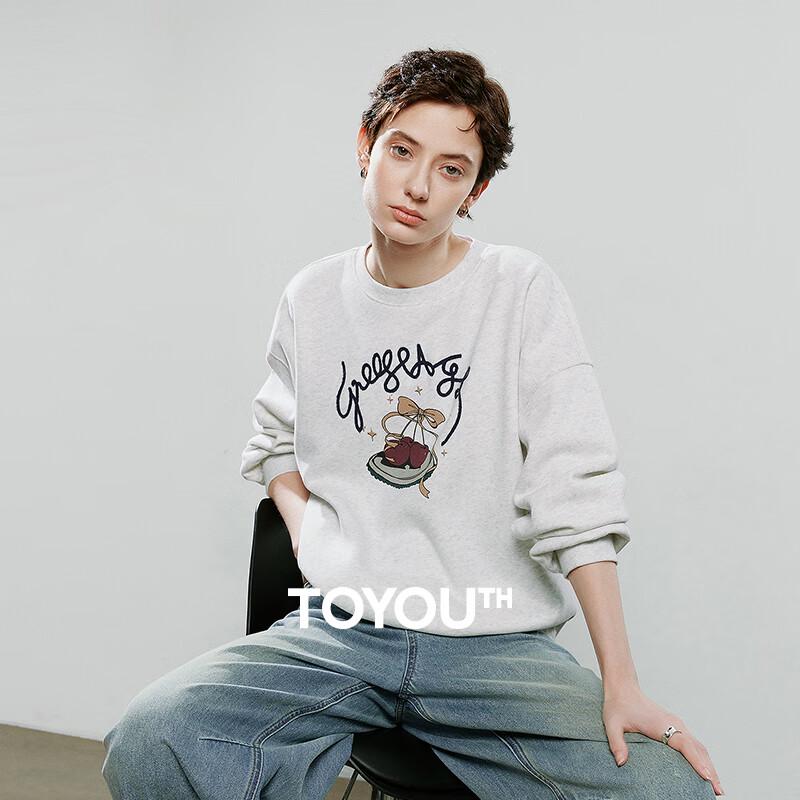 

Женский свитшот Chuyu с вышивкой в виде букв и флисовой подкладкой для зимы L