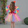 Rainbow Tutu Dress Cute Chicas Sweet Lollipop Cosplay Dress Up Purim Festival Celebration Costume Candy Design Enfant Clothes