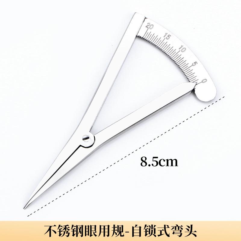 Eyelid Measurement Ruler Stainless Steel Eye Gauge Accurate Double Eyelid Surgery Measurements Portable Eye Tool for Home Travel