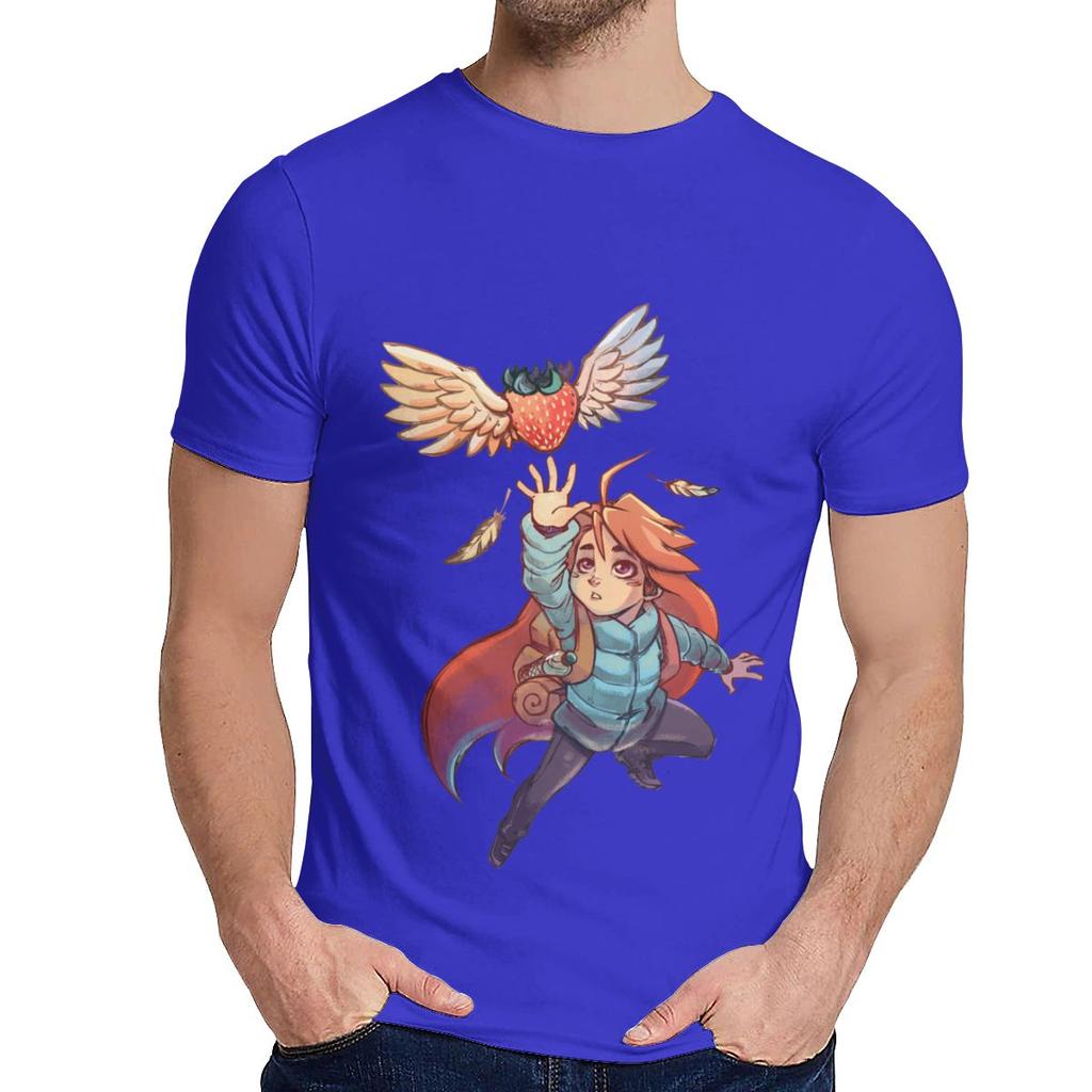 For Male T Shirt Madeline Strawberry Celeste Humor Soft Picture Custom Crewneck Cartoon Print Tee Shirt