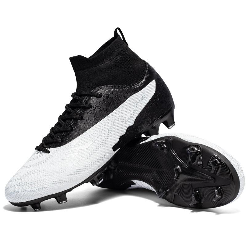 Foreign trade nailing a piece, competition training artificial grass shoes, children's high-top football shoes, men's 2025 long nails, the price is ex