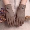 Warm Gloves Three-Line Cycling Rabbit Velvet Men'S And Women'S Fashion Cold-Proof Touch Screen Velvet Outdoor Autumn And Winter Gloves