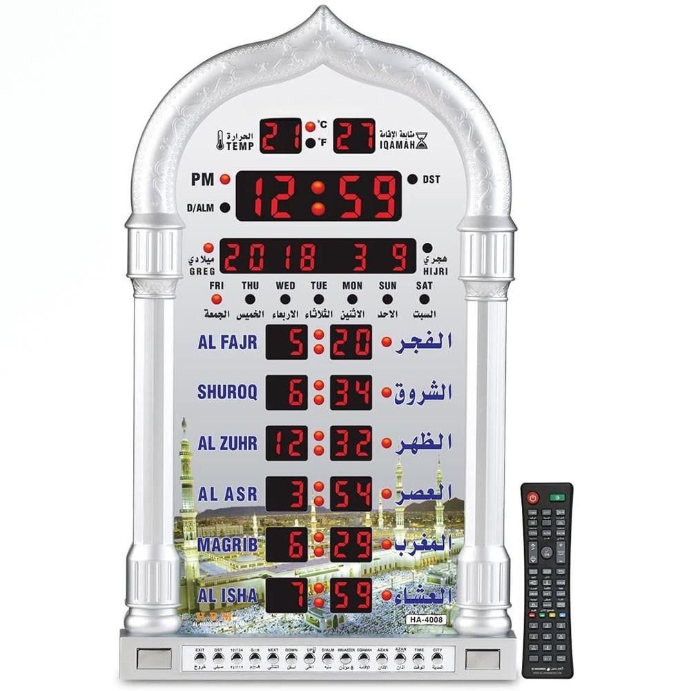 Azan Uhr LED Digital Muslimische Uhr Islamische Wanduhr Moschee Gebetszeiten Multifunktionsanzeige Elektronische Uhr