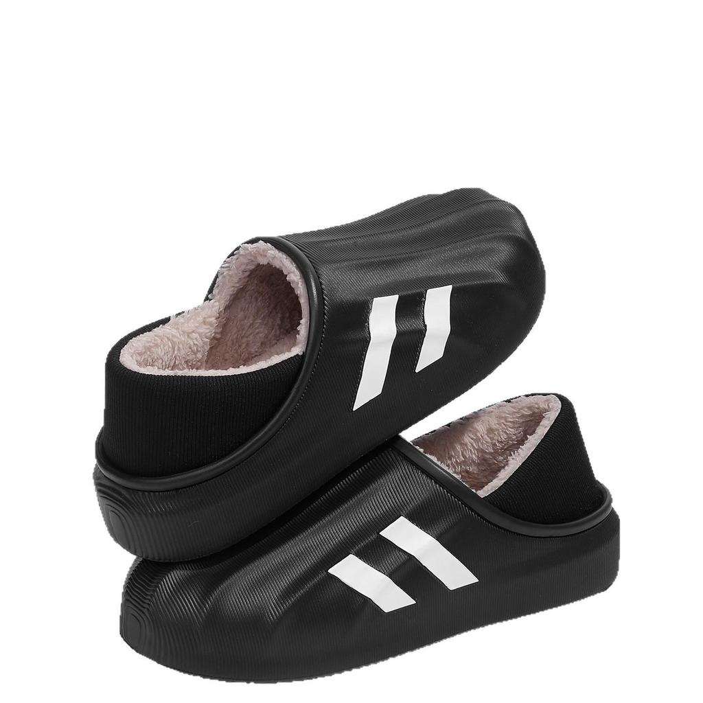 EVA Waterproof Non-slip Cotton Slippers 2025 - Winter Deodorant Plush Heel-Covering Shoes for Men & Women, Thick Sole for Outdoor Use