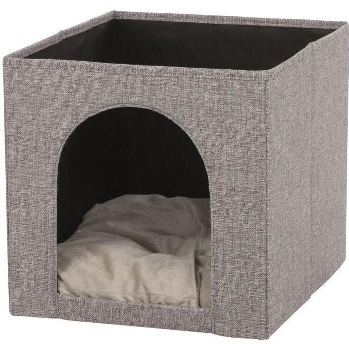 TRIXIE Abri Douillet Ella Pour Étagères - 33x33x37cm - Gris - Pour Chat