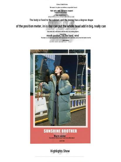 Women's Winter Korean-Style Long Down Cotton Coat - Trendy, Loose-Fit, Thick, Large Size.