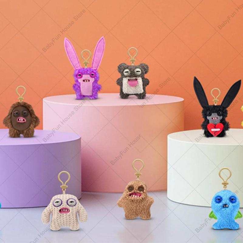 Fuggler Çirkin Dişli Canavarlar Peluş Oyuncaklar Anahtarlıklar Fugglers Geniş Gözlü Acayip Sinirli Uzaylı Tavşan Peluş Bebekler Süsler