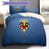 Villarreal Club de Fútbol Pattern Bedding Quilt Set  Home Decoration  Gift (1 * duvet cover + 2 * pillowcase  without core)