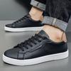 Men's Sneakers PU Leather Casual Shoes Spring Fashion Lace Up Outdoor Men Shoes Breathable Running Shoe Low-top Business Shoes