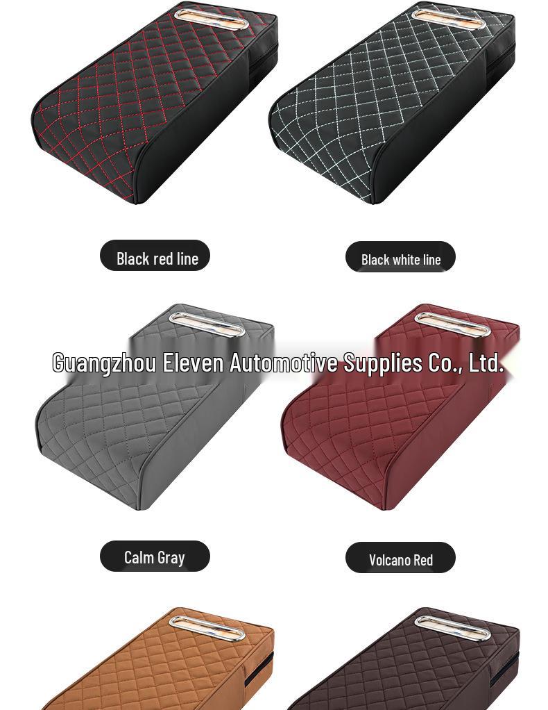 Universal Memory Foam Car Armrest Heightening Pad & Protective Tissue Box Cover