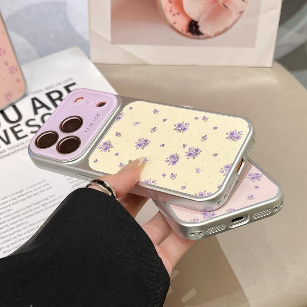 Ins Flower Large Window Phone Case for For Iphone 17 16 Pro Max 14 1 13 Camera Film Protector Shockproof Ultra Slim Cover