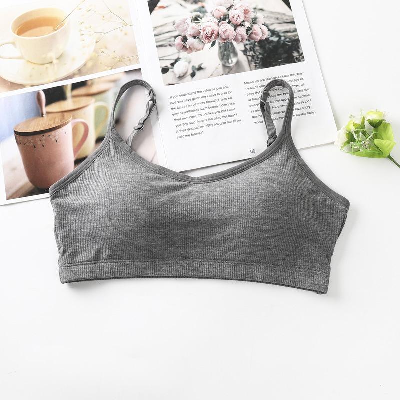 Summer Sports Bra Cotton Women's Bra Strap Adjustable Latex Pad Wrapped Chest Shockproof Sexy Lingerie Bras Camisole