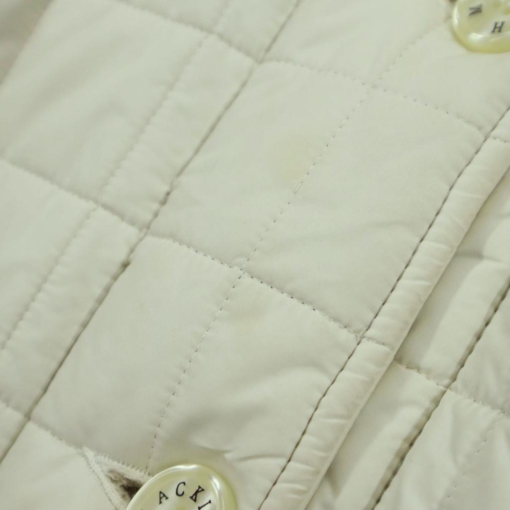 Mackintosh Made In the UK Long Sleeve Quilted Coat 34 White Women Used