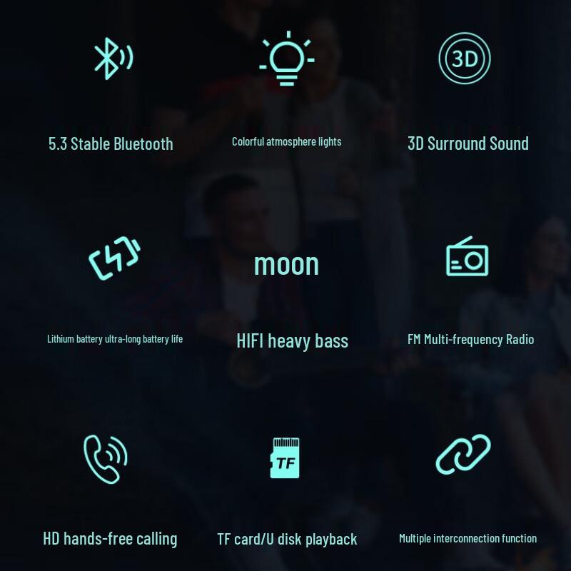 3D Surround Bluetooth Speaker - Portable Wireless Speaker with Super Bass for Car and Outdoor Use (W16)