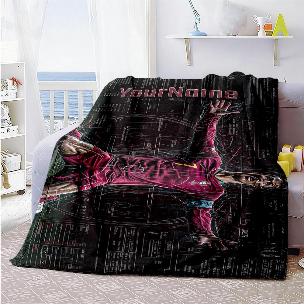 Manchester Customize Your Name Blanket Multi-purpose Customizable Blanket Ultra-Soft Great for Office Living Room Nap Couch for All Occasions