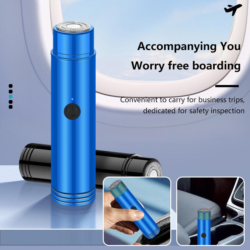 Mini přenosný elektrický holicí strojek s automatickým ovládáním, nabíjení přes USB, pro obočí, horní a dolní rty, tváře, bradu a krk