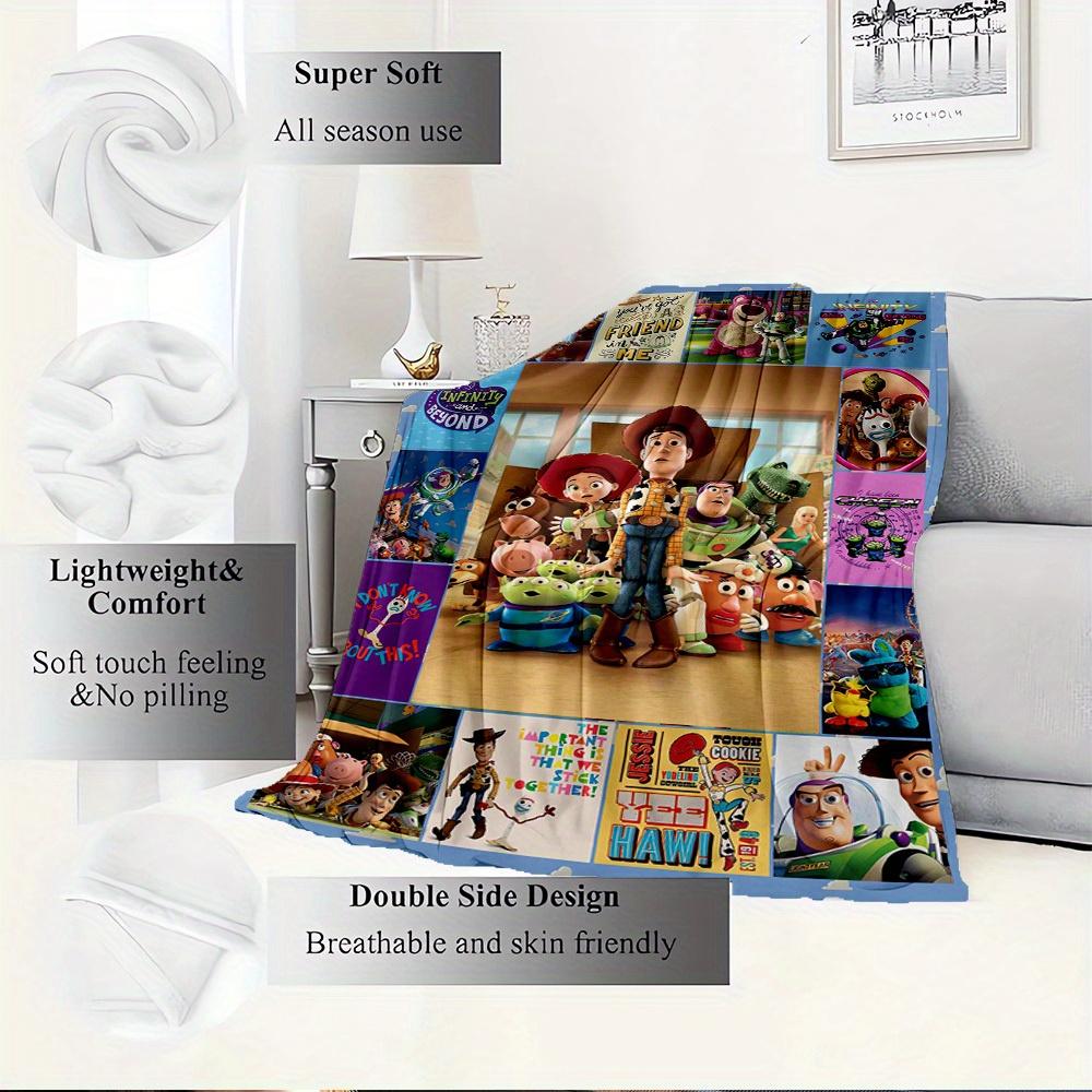 1pc Flannel Toy Story 3D Print Bedding Throw Blanket Sofa Cover Warm Plush