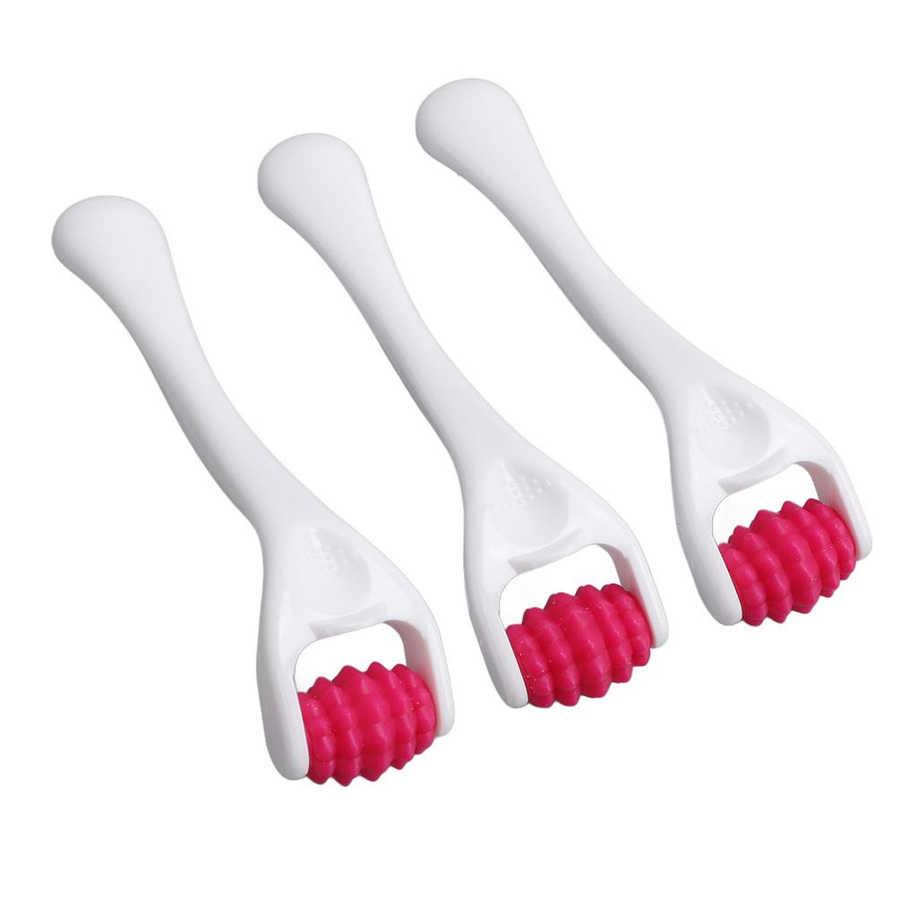 3 Stück Gesichtsmuskel-Massage-Roller Tiefe Entspannung Lindert Müdigkeit Silikon Gesichts-Augen-Massage-Roller