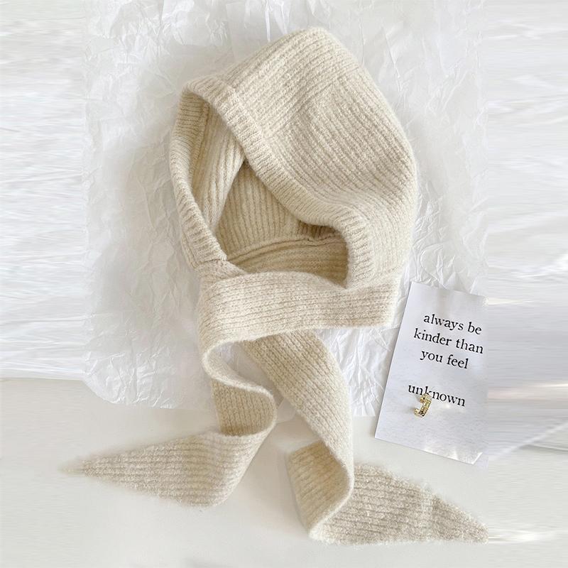 Autumn And Winter Balaclava Hat Children, Scarf One-Piece Hooded Shawl With Woolen Hat For Warmth, Ear Protection, And Neck Scarf