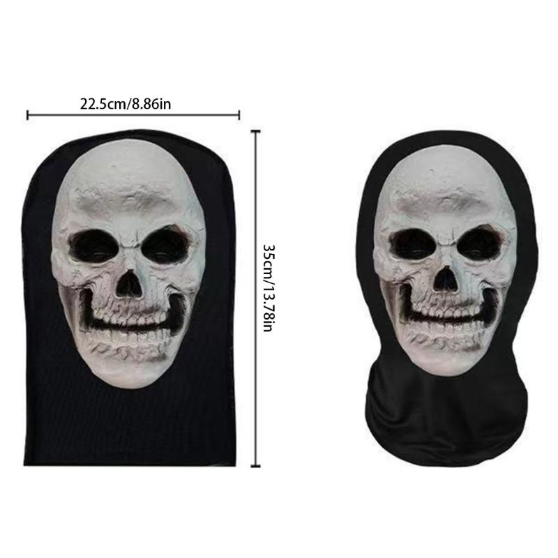 Totenkopf Sturmhaube Überzug für Themenveranstaltung Komfortables Design Realistische Gesichtsmaske Furchteinflößende Halloween Gesichtsbedeckung