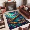 Forest Theme Crystal Velvet Floor Rug Personalized Custom Name Text Warm Carpet Home Decoration