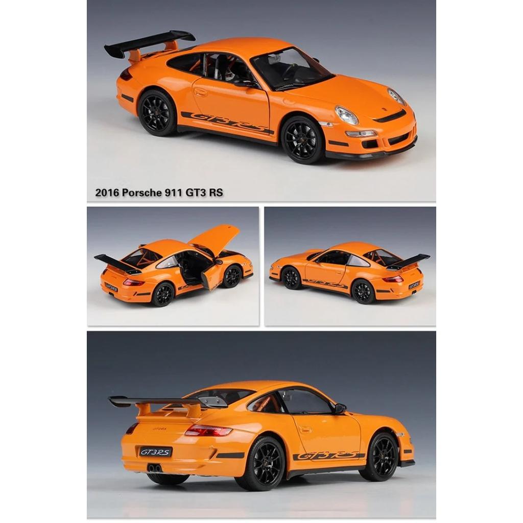 Welly 1/24 Porsche 911 GT3 RS Alloy Racing Car Model Diecast Metal Track Sports Car Vehicles Model High Simulation Kids Toy Gift