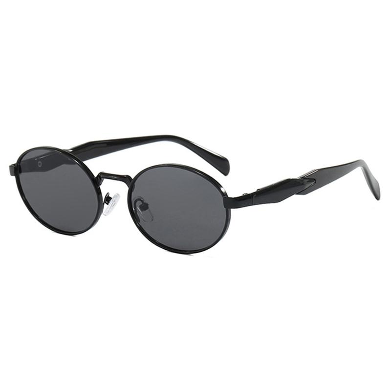 

Luxury Oval Women Sunglasses Fashion Elliptic Metal Sun Glasses For Ladies Stylish Summer Driving Shades
