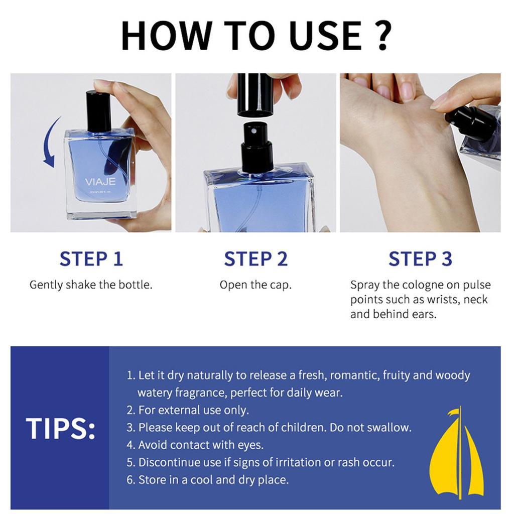 Cologne Feromone Parfyme Oil Langvarig parfyme Passer til Valentinsdag, Fest, Musikkfestival, Dating 50ml/10ml