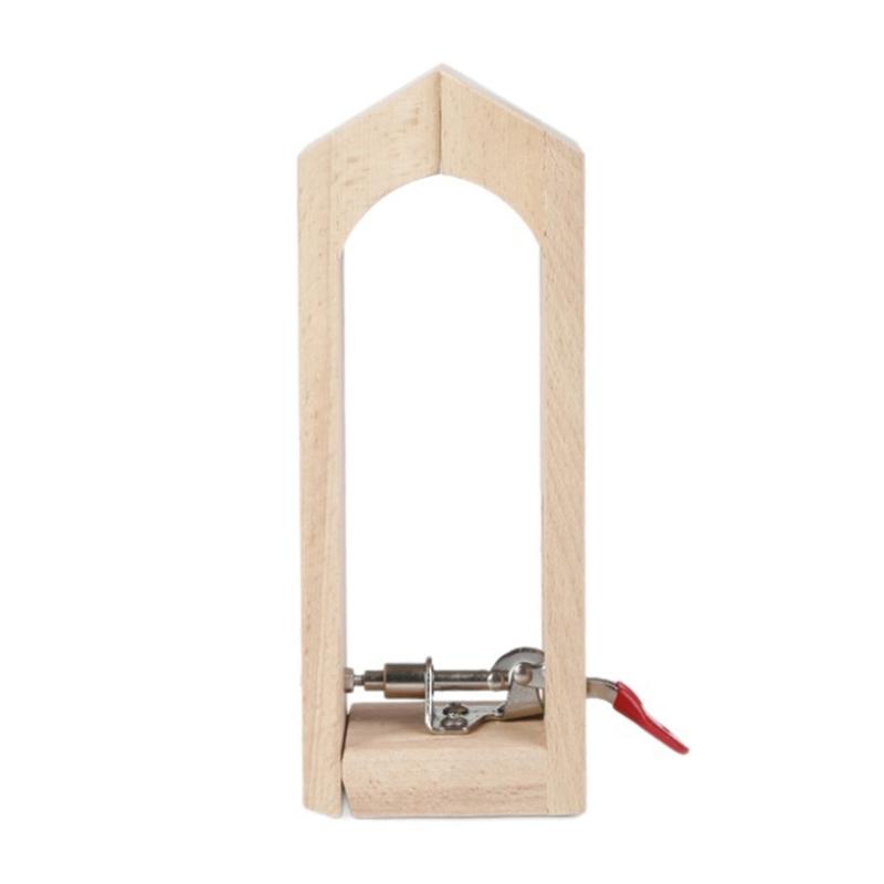 Wood Leather Stitching Clamp Hand Sewing Tool with Metal Tightening Hardware for Desktop Craft Table and Pattern Practice