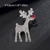 Zinc Zinc Alloy Snowflake Elk Brooch Enamel  Cartoon   Boys