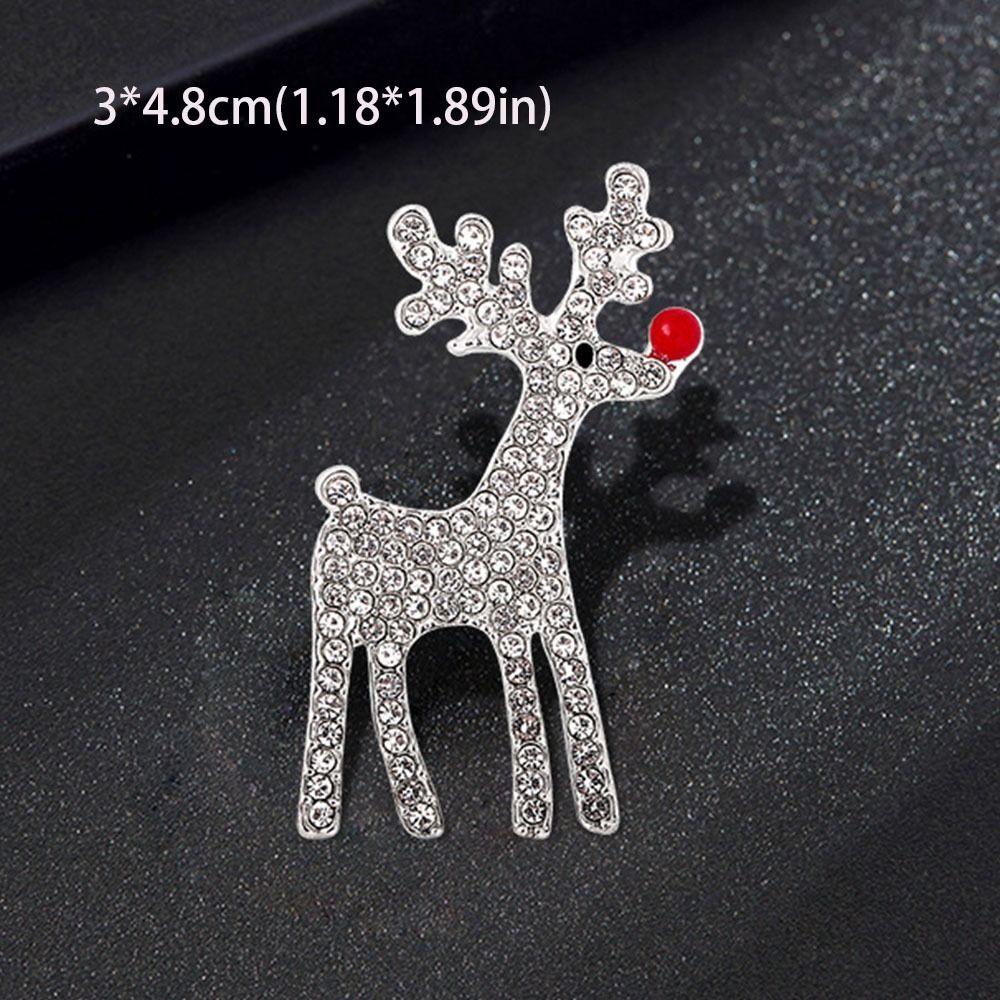 Drop Oil Snowflake Elk Brož Enamel Fashion Girls