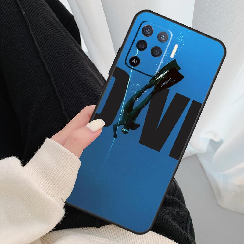 Diver Underwater Diving Cave Caving Case For Oppo A40 A60 A80 A5 Pro A15 A16 A17 A57 A77 A94 A74 A54 A76 A96 A18 A38 A58 A78 A98