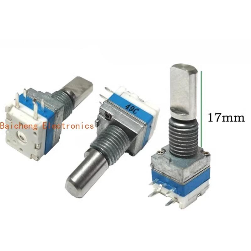 10PCS Encoder 09 Walkie Talkie with Press Switch 20 Positioning 20 Pulse Potentiometer 5-pin 17 Half Shaft