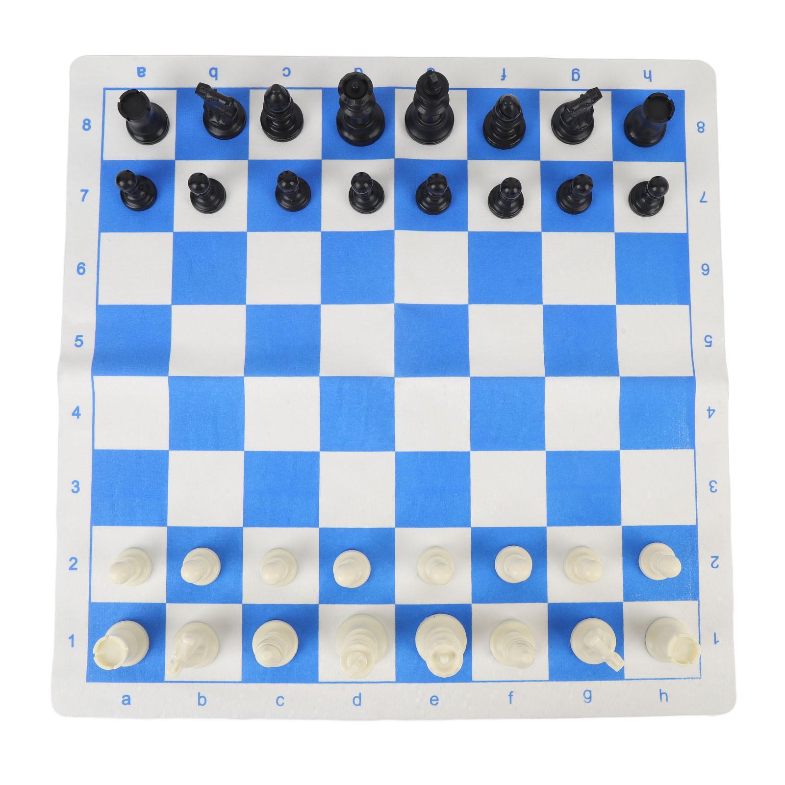 

Шахматный набор Взрослые Дети Пластиковые фигуры Портативная Складная Сворачивающаяся Дорожная Настольная игра ПУ кожа Синий