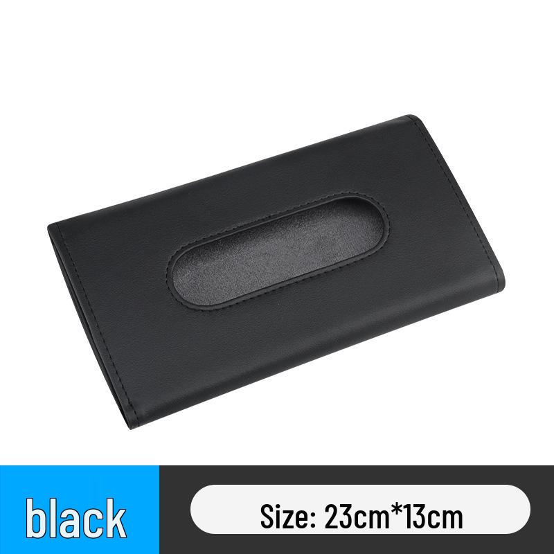 Diamond-Inlaid Leather Car Tissue Box Visor & Seat Back Holder