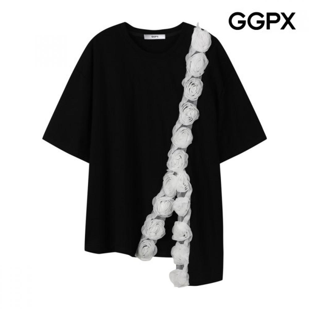 Ggpx New York Rose Chiffon SliT T shirT gq6Ts021f white/F